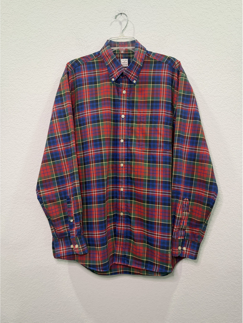 SERO by Forsyth Plaid Button Down Dress Shirt - XL